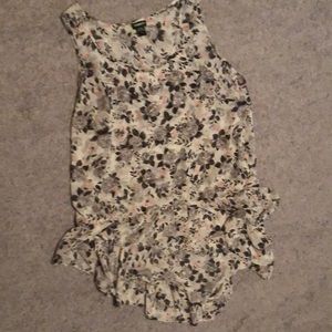 Torrid Hi-Lo Gray Floral Top